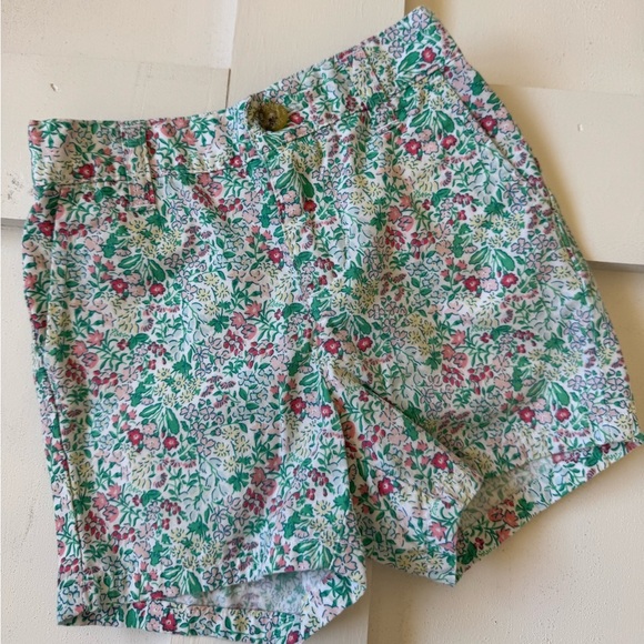 Janie and Jack Other - Janie and Jack Floral Print Girls Shorts - Green and Pink